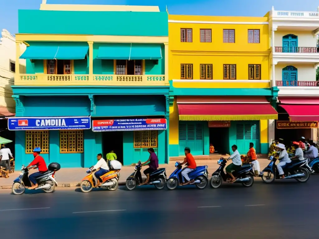 Imagen de las bulliciosas calles de Phnom Penh, Camboya, capturando el resurgimiento cultural