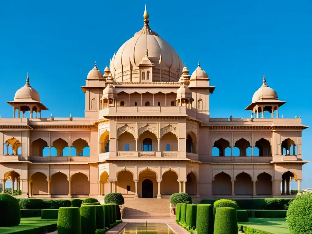 Imagen 8k detallada del majestuoso Palacio Umaid Bhawan en Jodhpur, Rajastán