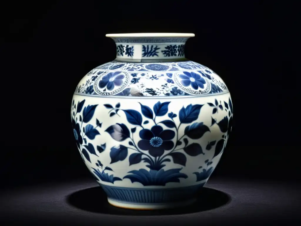 Imagen 8K de un elegante jarrón de porcelana de la Dinastía Jin China, destacando su importancia estratégica en el arte y la cultura