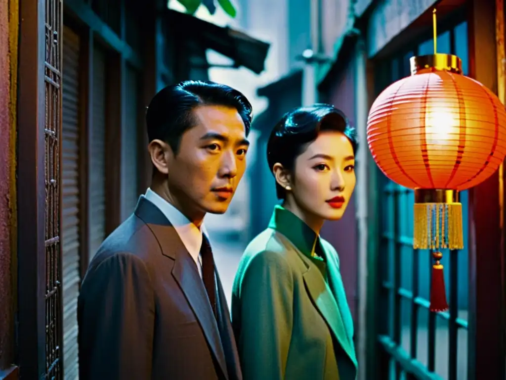 Imagen de escena de 'In the Mood for Love' de Wong Karwai, destaca la importancia estética del color en el cine asiático con una atmósfera de anhelo y contención