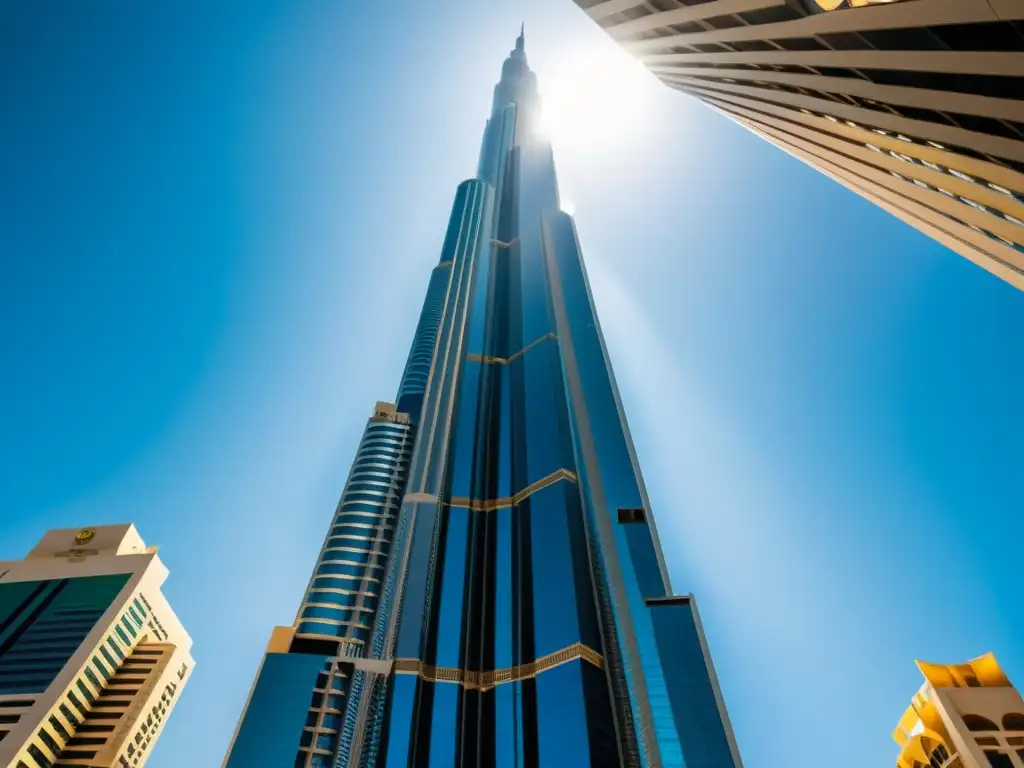 Imagen del imponente Burj Khalifa en Dubai, símbolo de lujo y opulencia en la industria hotelera de Asia