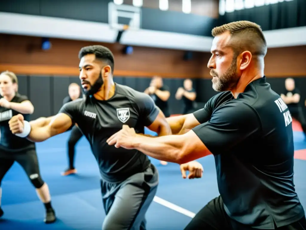 Una imagen ultradetallada de un seminario internacional de Krav Magá
