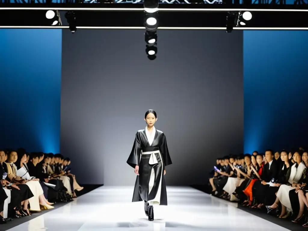 Desfile de moda vanguardista en Japan Fashion Week Una impactante pasarela de diseñadores japoneses destacados en Japan Fashion Week, fusionando innovación y tradición