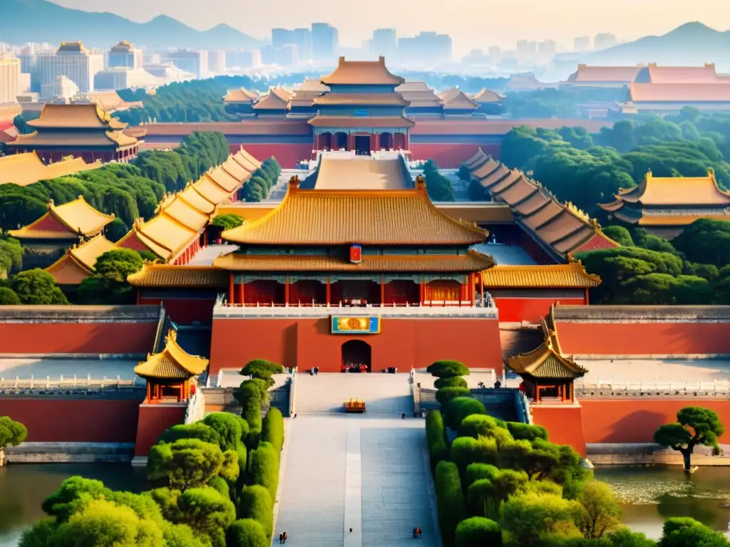 Imponente arquitectura China con influencia del Feng Shui en la Ciudad Prohibida de Beijing