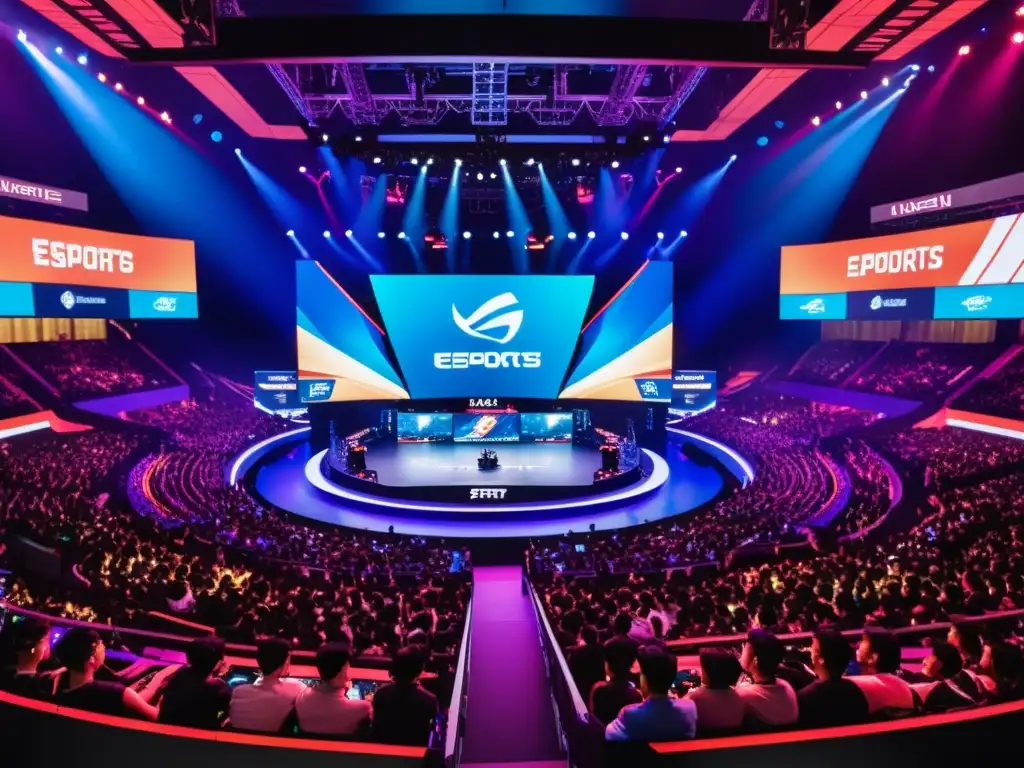 La intensa competencia de los mejores jugadores de eSports asiáticos en un estadio lleno de energía y emoción