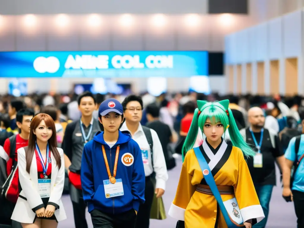 Convención anime llena de entusiastas de todo el mundo, cosplayers, vendedores y paneles sobre desafíos del anime en mercados internacionales