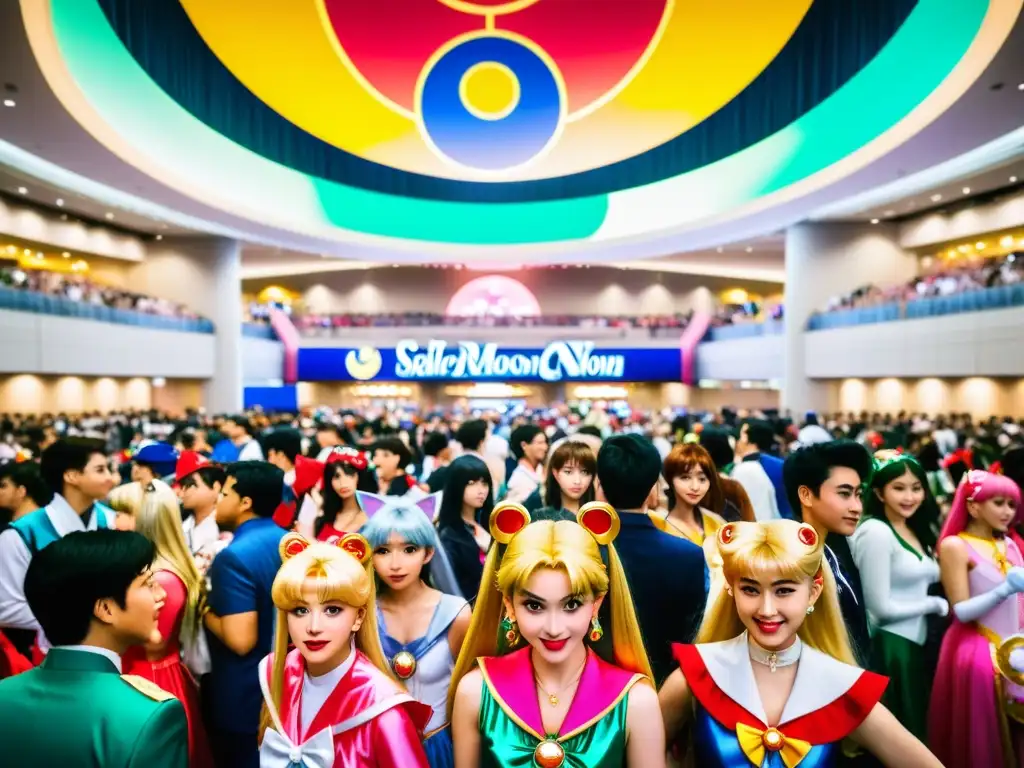 Convención llena de fans entusiastas disfrazados de Sailor Moon