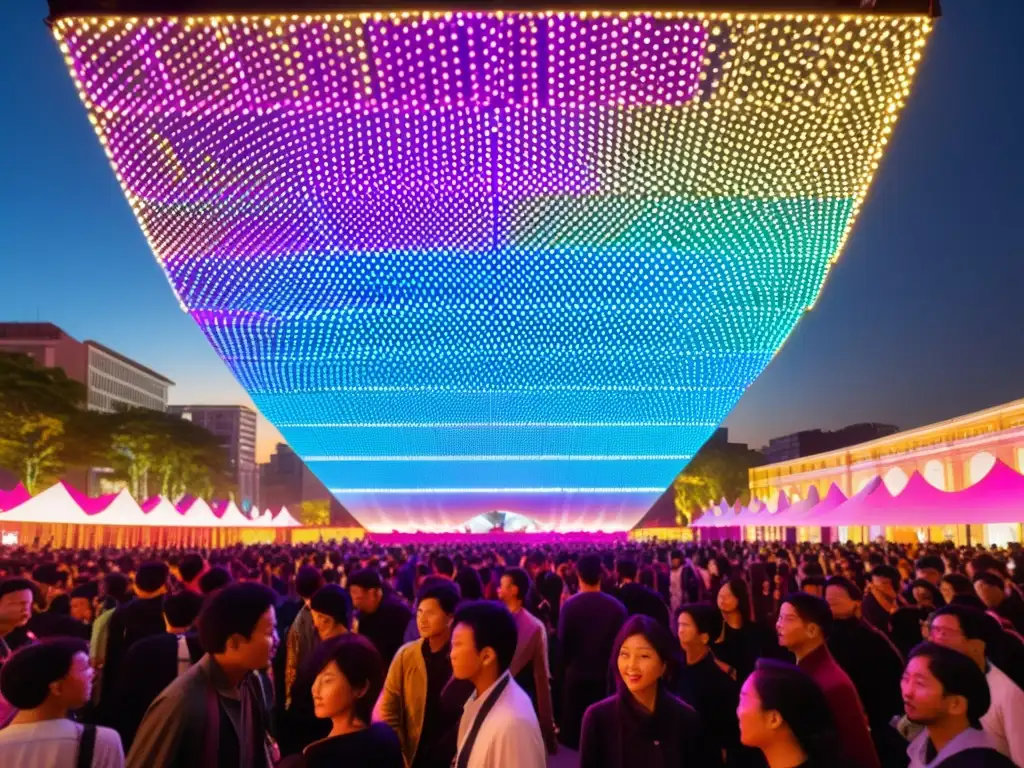 Instalación luminosa en Asia: Geometría, color y vida nocturna urbana se fusionan en un deslumbrante espectáculo de luces LED