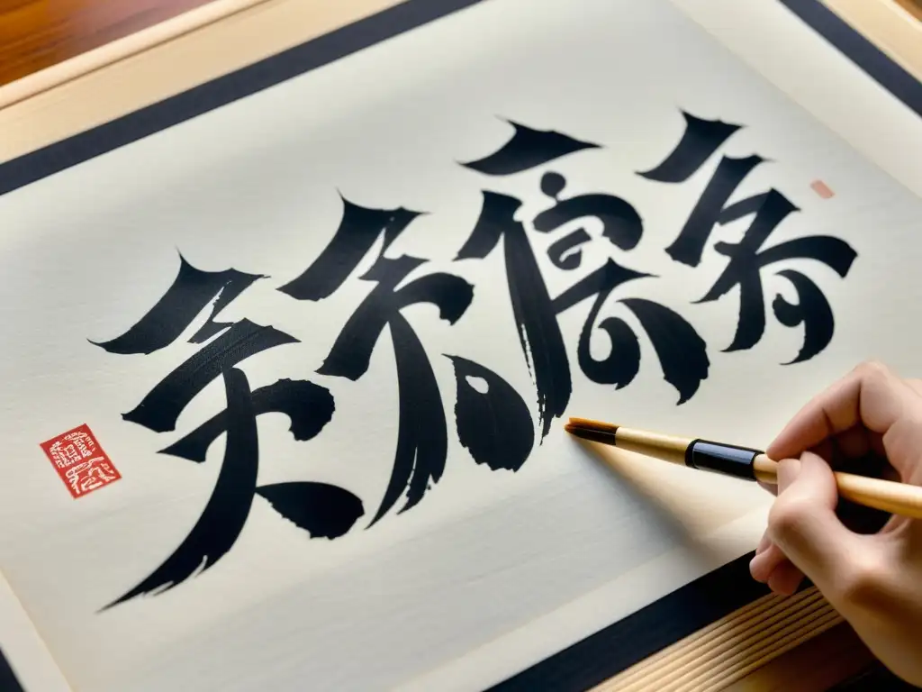 Un maestro de Shodo crea meticulosamente trazos en papel de arroz, en contraste con la caligrafía occidental