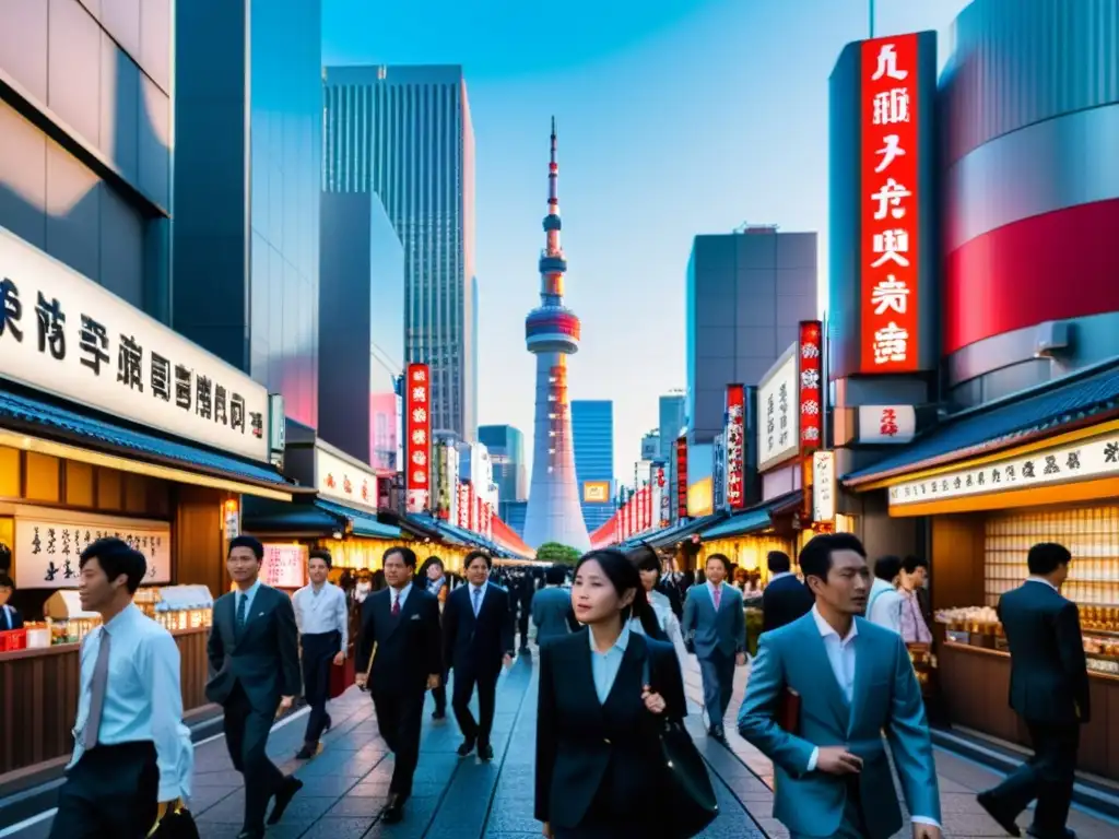 Una metrópolis asiática llena de neon y rascacielos contrasta con la espiritualidad de un santuario japonés