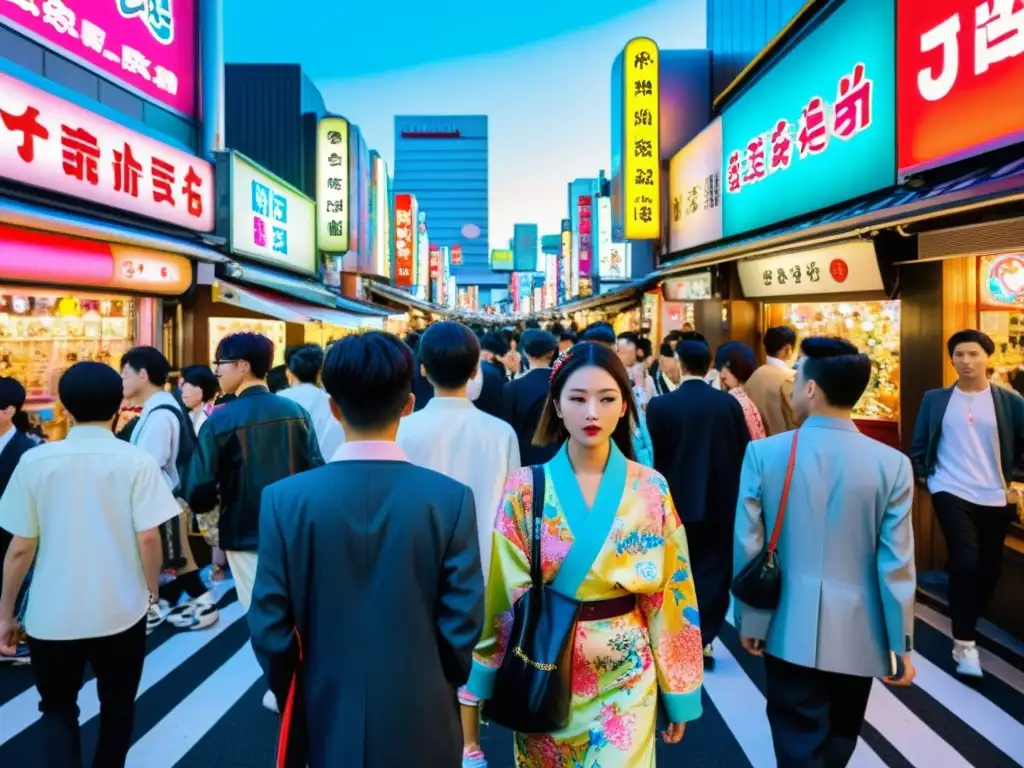 Moda asiática redefiniendo tendencias globales: Calle bulliciosa de Harajuku, Tokio