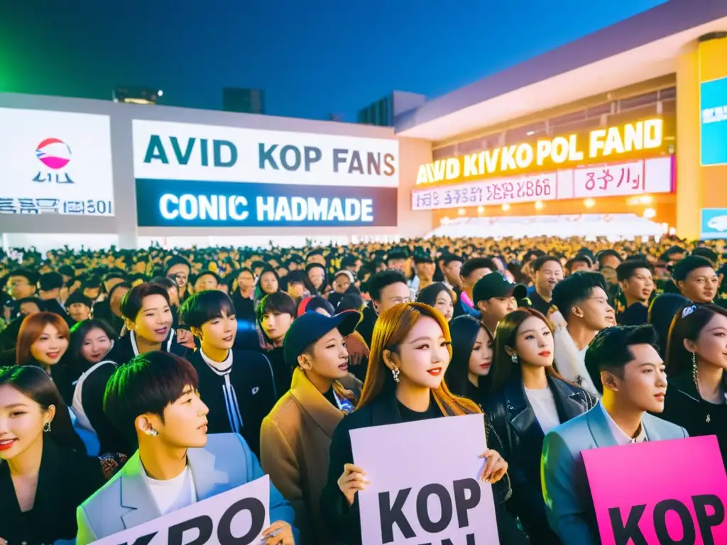 Multitud emocionada espera a idols del KPop