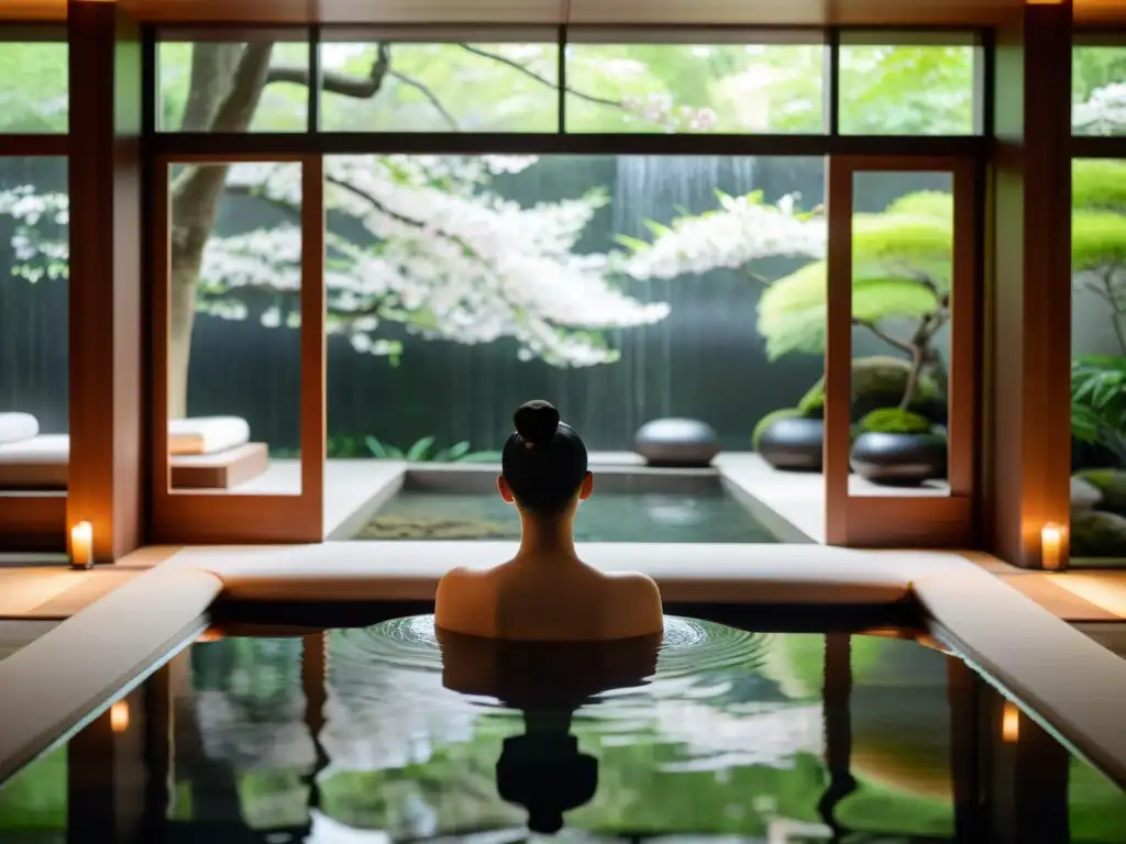 Un oasis de tranquilidad en un spa asiático: agua serena, terapeuta experto y ambiente relajante