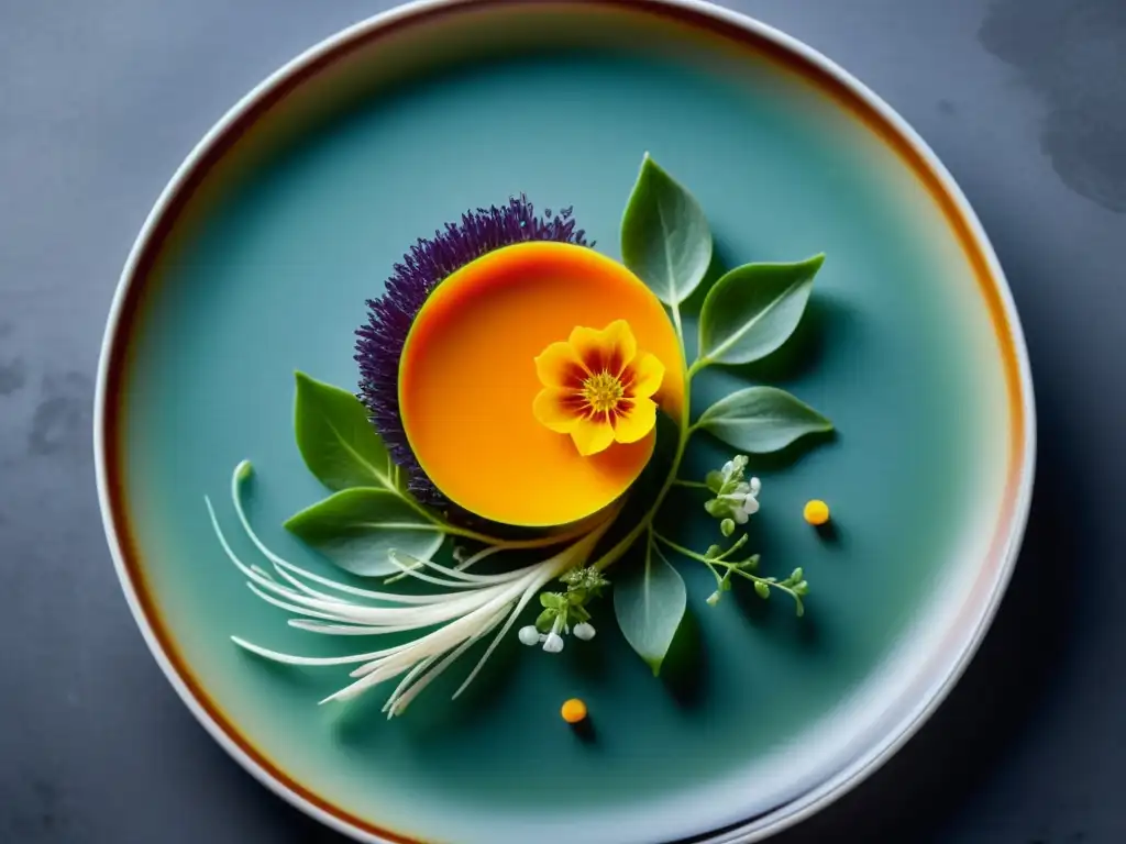 Una obra maestra comestible de Gaggan Anand con creaciones impresionantes arte comestible, detallada y vibrante