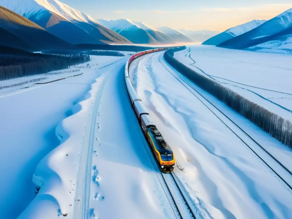 Odisea cultural en el tren Transiberiano: un viaje en el tiempo a través de paisajes nevados y montañosos, con trenes de colores brillantes