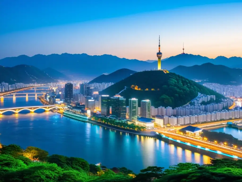 Un panorama impresionante de Seúl, Corea del Sur