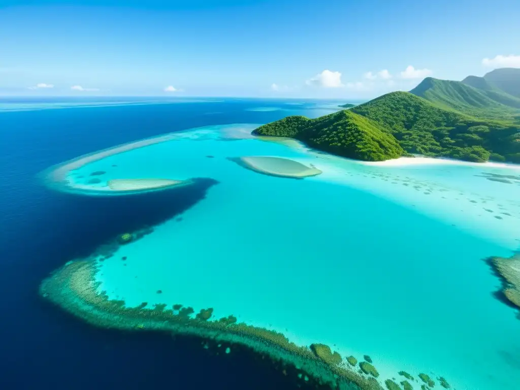 Descubriendo paraísos ocultos mar Asia: Agua cristalina, arrecifes de coral vibrantes, islas exuberantes y un bote tradicional en Japón