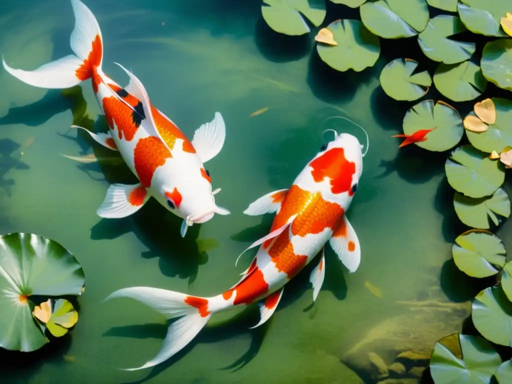 Una pintura japonesa muestra el significado del Koi en su belleza y simbolismo cultural