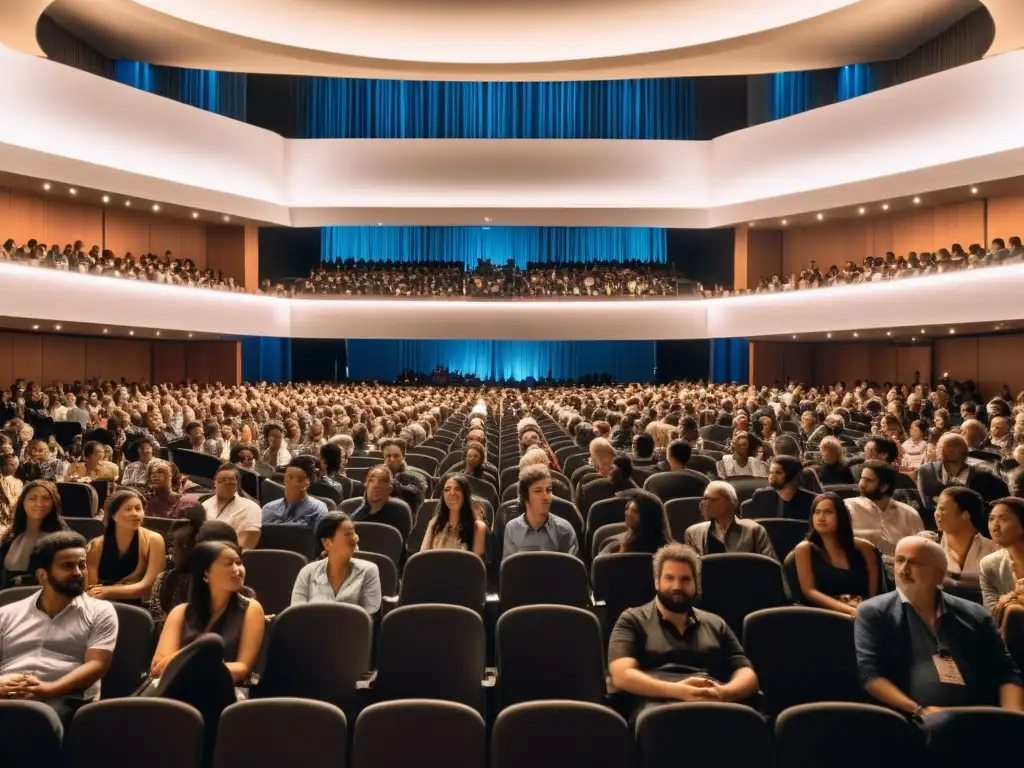 Conferencia emocionante con Patrick Rothfuss en el Extremo Oriente Recepción de El Nombre del Viento en Asia: Patrick Rothfuss en escenario, audiencia expectante, energía vibrante