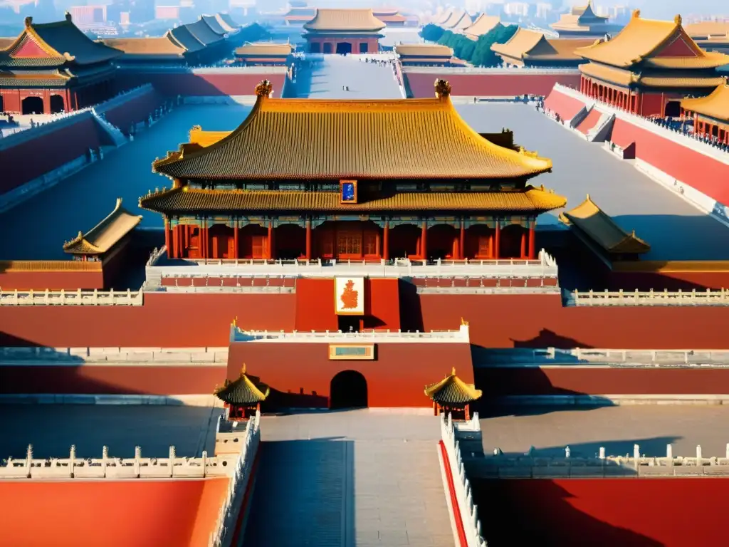 Una réplica detallada de la Ciudad Prohibida en Beijing, con el majestuoso Salón de la Suprema Armonía como punto focal