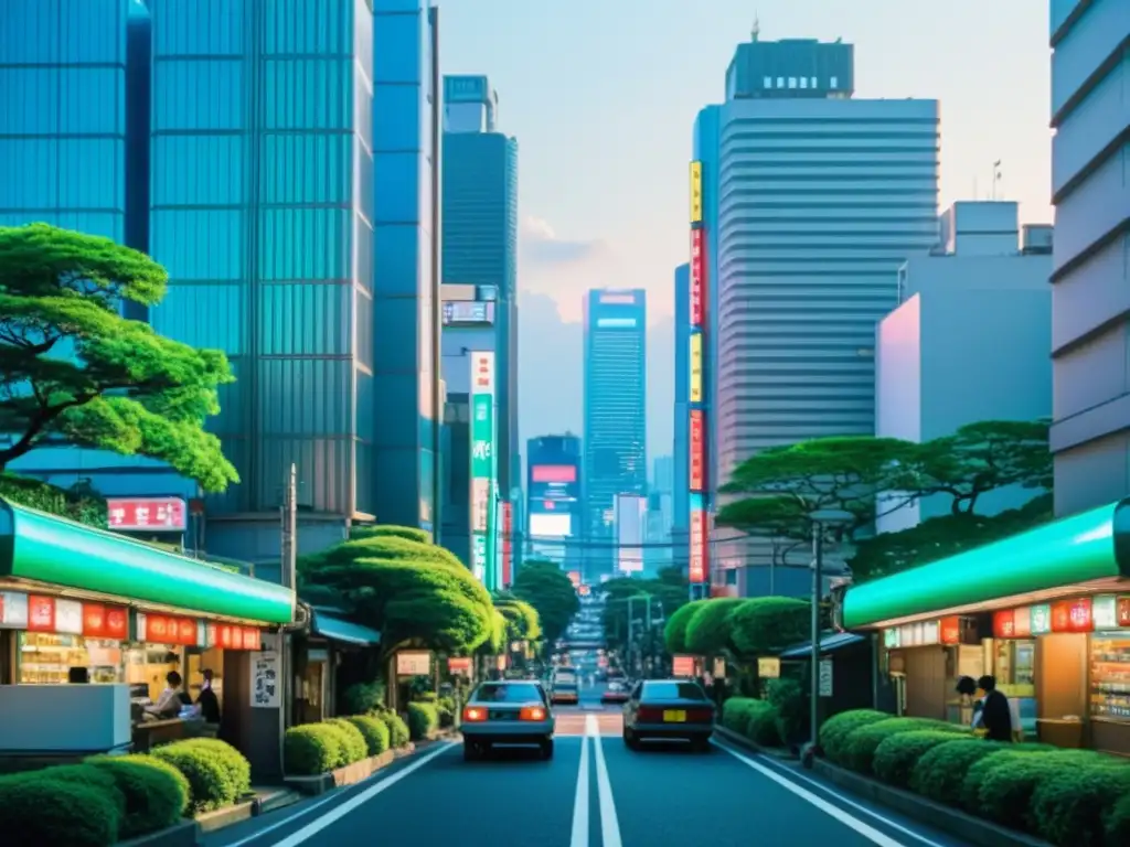 Un retrato visual de la dualidad entre las bulliciosas calles de Tokio y la serena campiña, que refleja las temáticas centrales de 'Your Name'