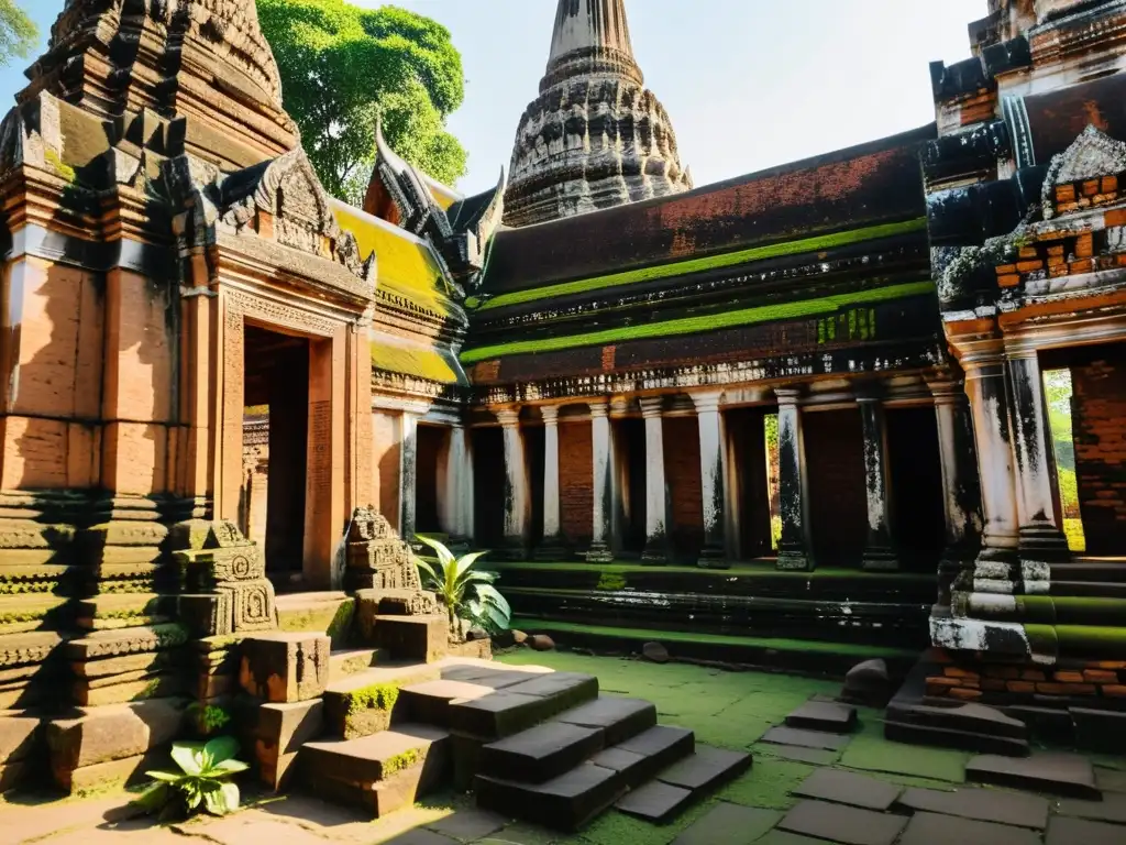 Ruinas antiguas de Ayutthaya: tradición y poder en una imagen atemporal de historia y belleza arquitectónica