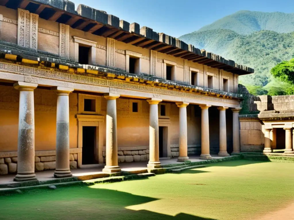 Ruinas antiguas de una institución educativa en el Valle del Indo, con detalles arquitectónicos intrincados y toques de naturaleza