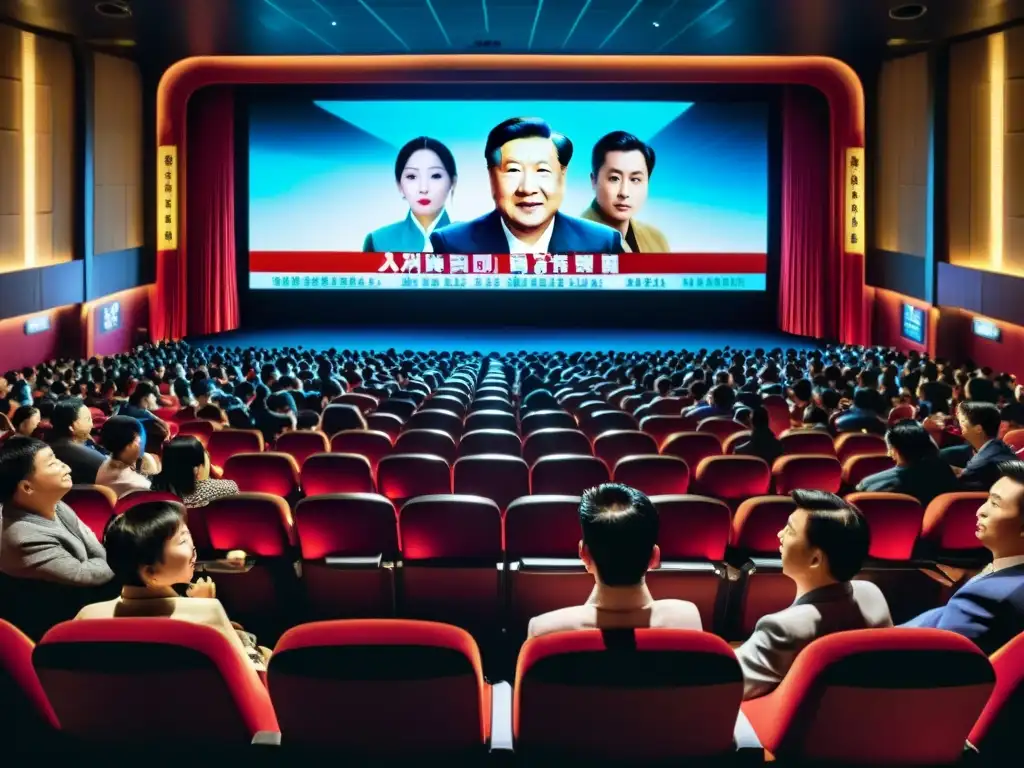 El teatro de cine en Shanghai muestra la influencia del cine asiático en occidente, con el público cautivado por una nueva película china