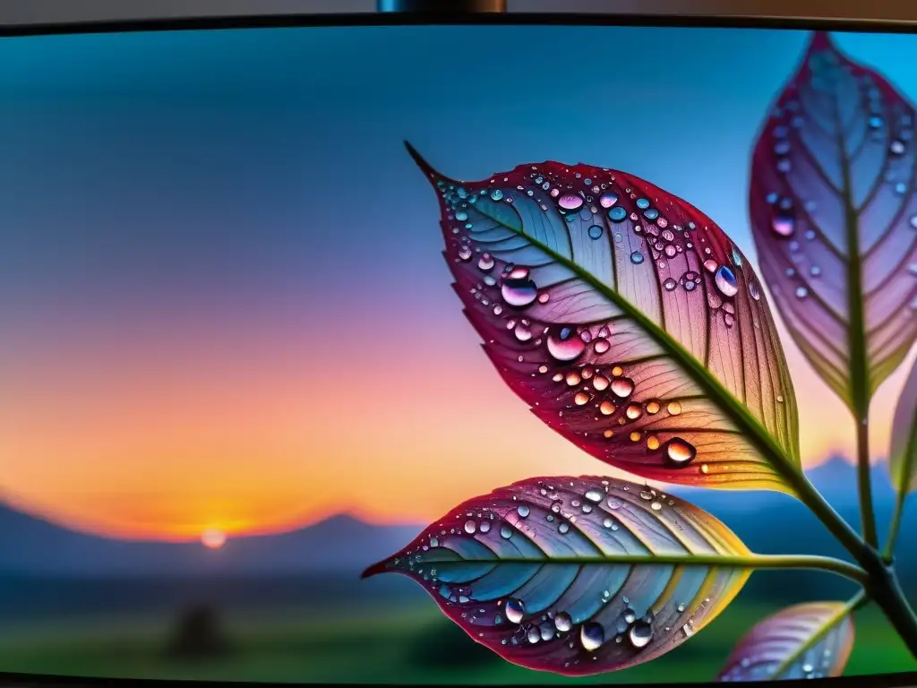 Televisor Asiático 8K reescribe reglas: Escena natural detallada y vibrante en pantalla de TV elegante y sofisticada, inmersión visual lujosa