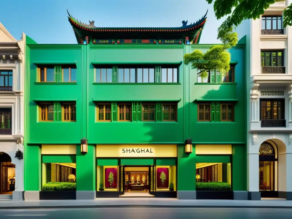 La tienda insignia de Shanghai Tang en Shanghai, China, combina elementos arquitectónicos chinos tradicionales con diseño ecológico moderno