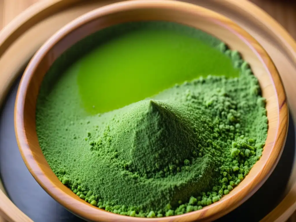 Preparación tradicional de té matcha con beneficios del té matcha para la salud