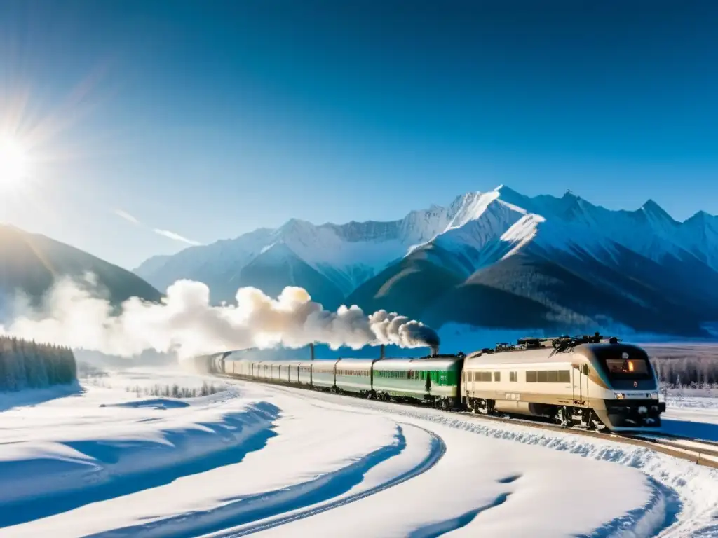 El Tren Transiberiano de lujo y confort atraviesa majestuosos paisajes nevados de Siberia, revelando su viaje transcontinental