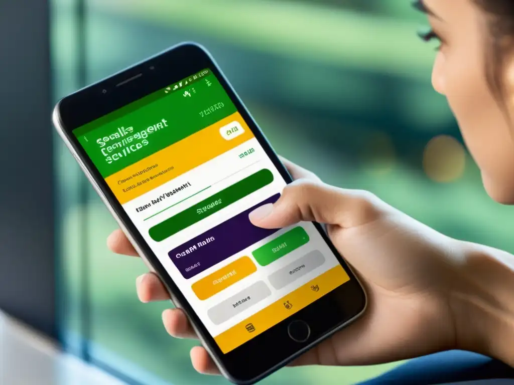 Un usuario realiza una microtransacción desde su dispositivo móvil, mostrando los beneficios de las microtransacciones en la era digital