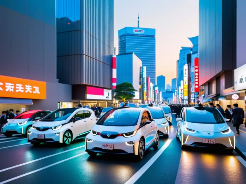 Vehículos eléctricos en Tokyo, símbolo del impacto global de la movilidad eléctrica en Asia