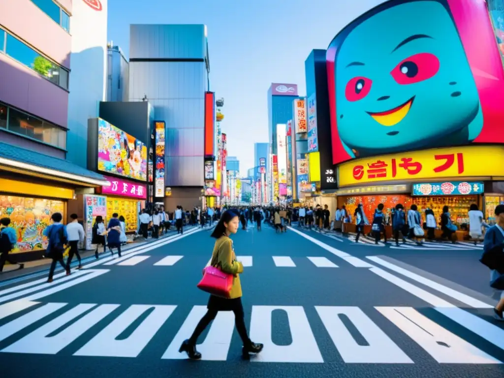 Vibrante arte callejero en el distrito Shibuya de Tokio, fusionando tradición japonesa y modernidad urbana