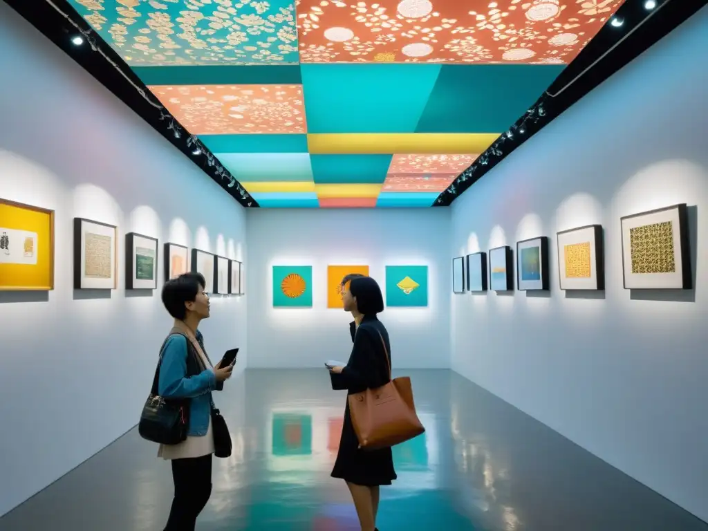 Vibrante galería de arte contemporáneo en Hong Kong, con instalaciones de artistas emergentes del Lejano Oriente