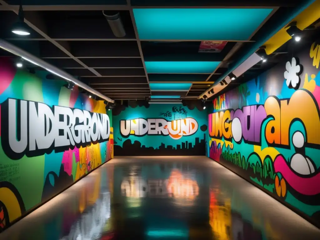 Vibrante galería de arte underground asiático descubriendo murales urbanos llenos de color y rebeldía