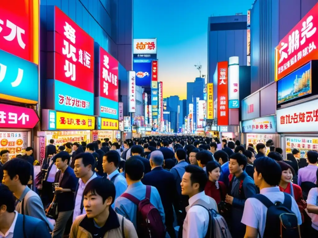 Vibrante calle de Akihabara en Tokio, reflejando el auge tecnológico de Asia