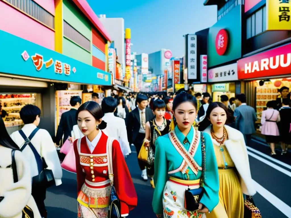 Vibrante calle de Harajuku, reflejo de la fusión de arte y moda en Asia contemporánea