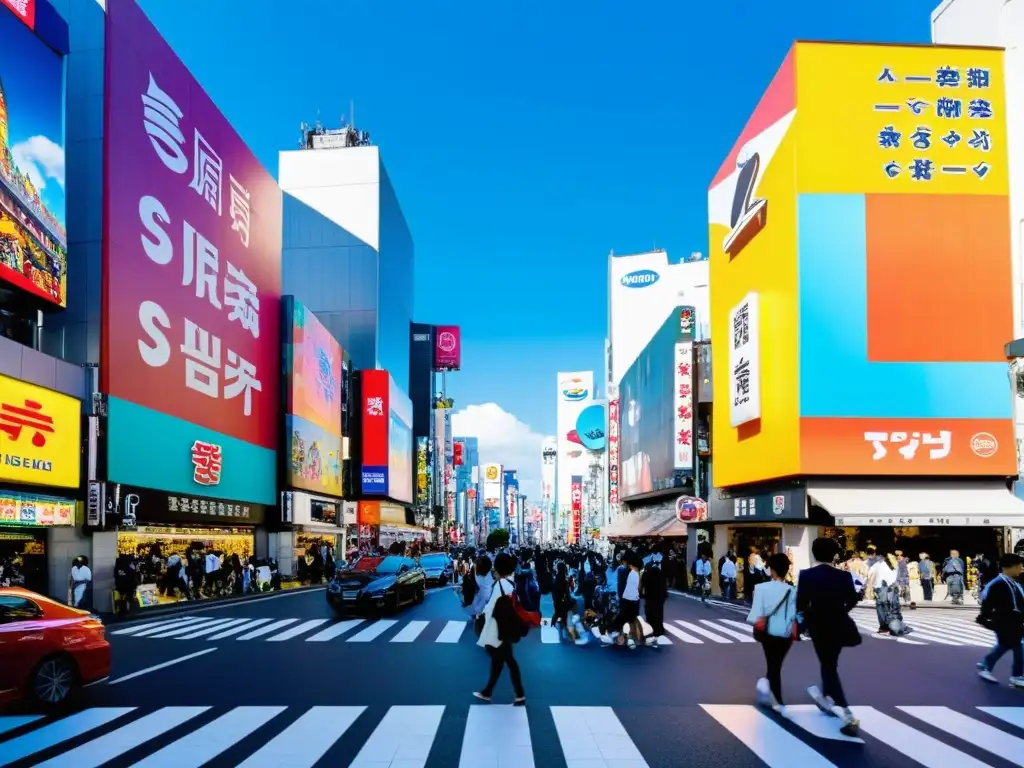 Vibrante cultura asiática moderna de street art en las bulliciosas calles de Shibuya, Tokio, donde colores y expresión cultural se entrelazan