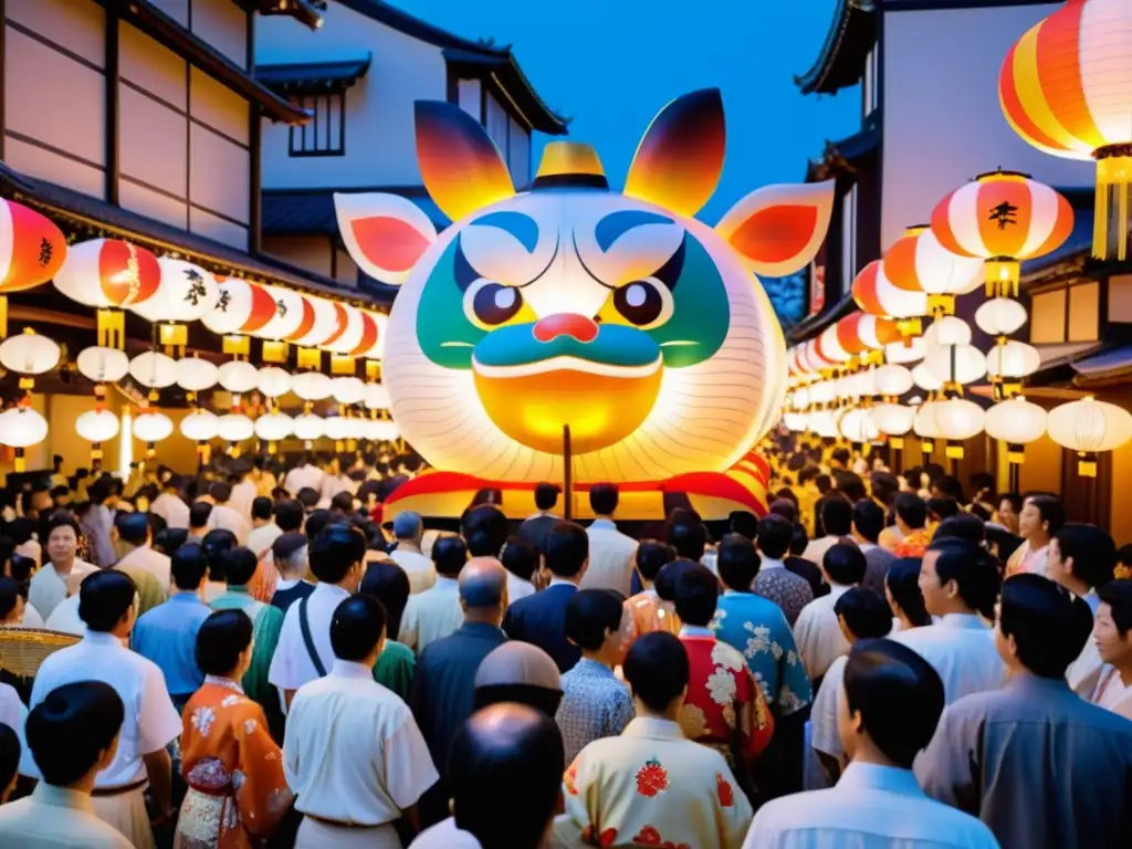 Vibrante desfile de los flotantes Yamaboko durante el Festival Gion Matsuri en Kioto, resaltando su espiritualidad y comunidad festiva