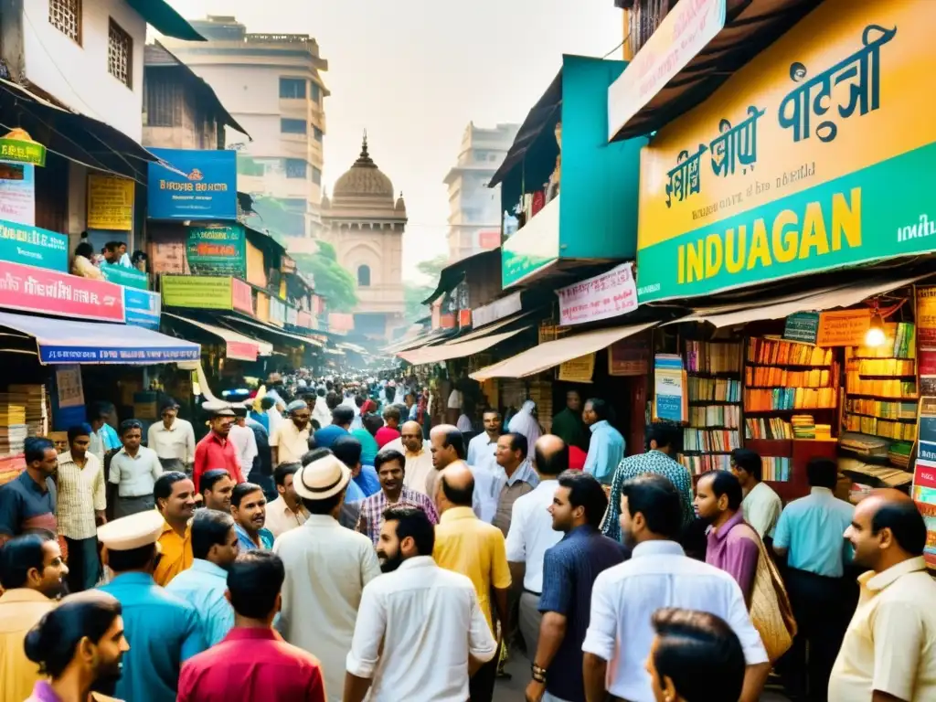 Vibrante escena literaria en Mumbai, India, fusionando elementos culturales indoanglicanos con contribución literatura indoanglicana global