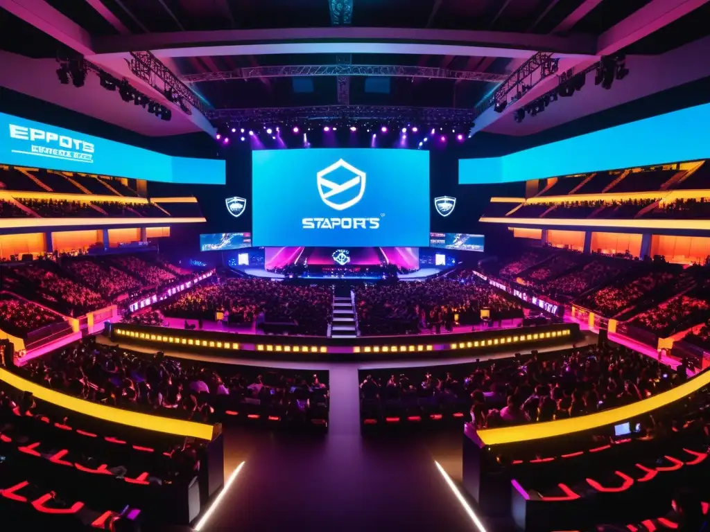 La vibrante infraestructura eSports Asia, con miles de fans y una atmósfera electrizante en un estadio de eSports de vanguardia