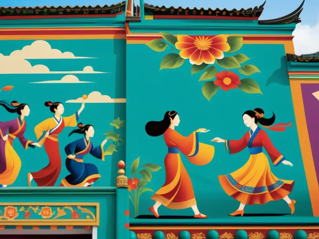 Vibrante mural urbano en Asia muestra la diversidad y complejidad de la sociedad contemporánea