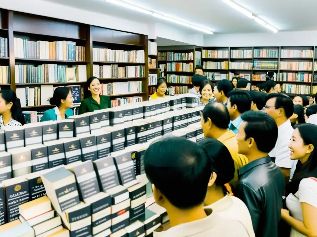 Vibrante recepción crítica El simpatizante vietnamita: Autor y lectores se congregan en concurrida librería de Vietnam