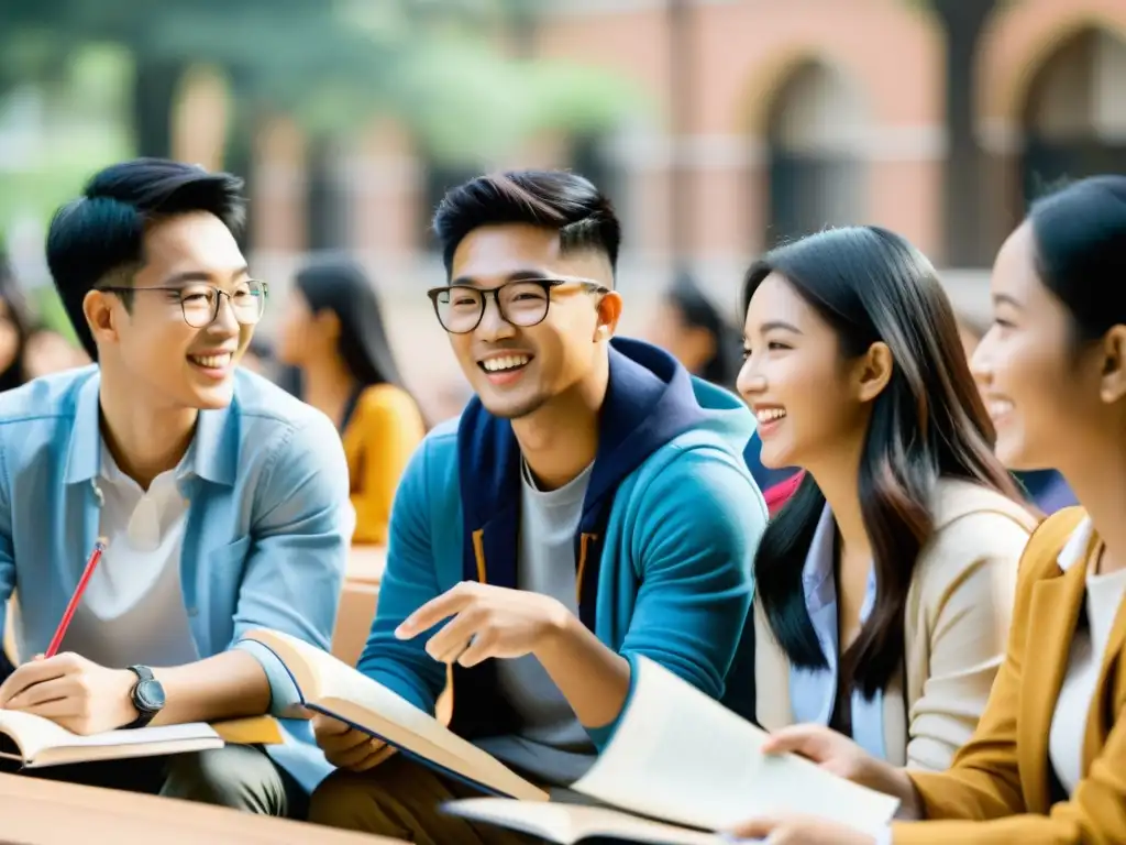 Vibrante vida estudiantil en universidades asiáticas: diversidad y energía en actividades académicas y sociales en el bullicioso campus