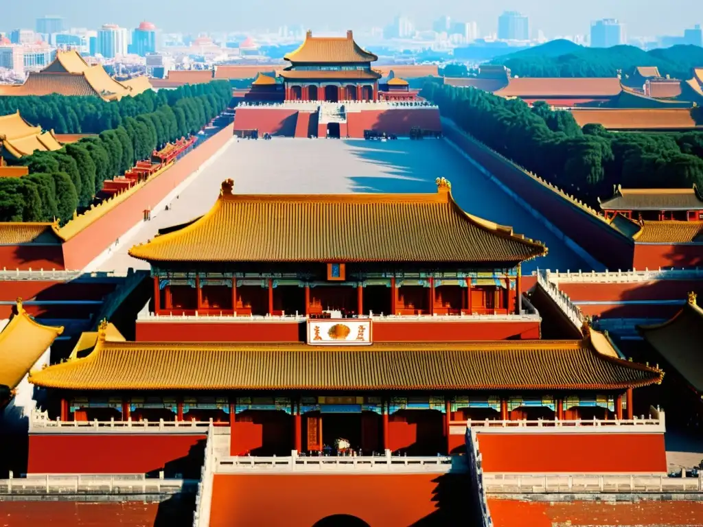 Vibrante vista de la Ciudad Prohibida en Beijing, China, muestra la opulencia de la Dinastía Ming: historia y legado