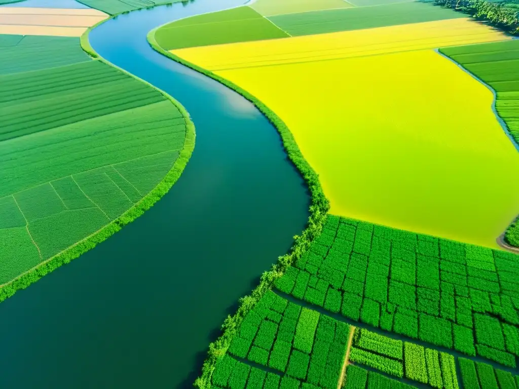 Vista aérea impresionante del Delta del río Mekong en Vietnam, resaltando la interconexión del desarrollo sostenible en ecosistemas asiáticos