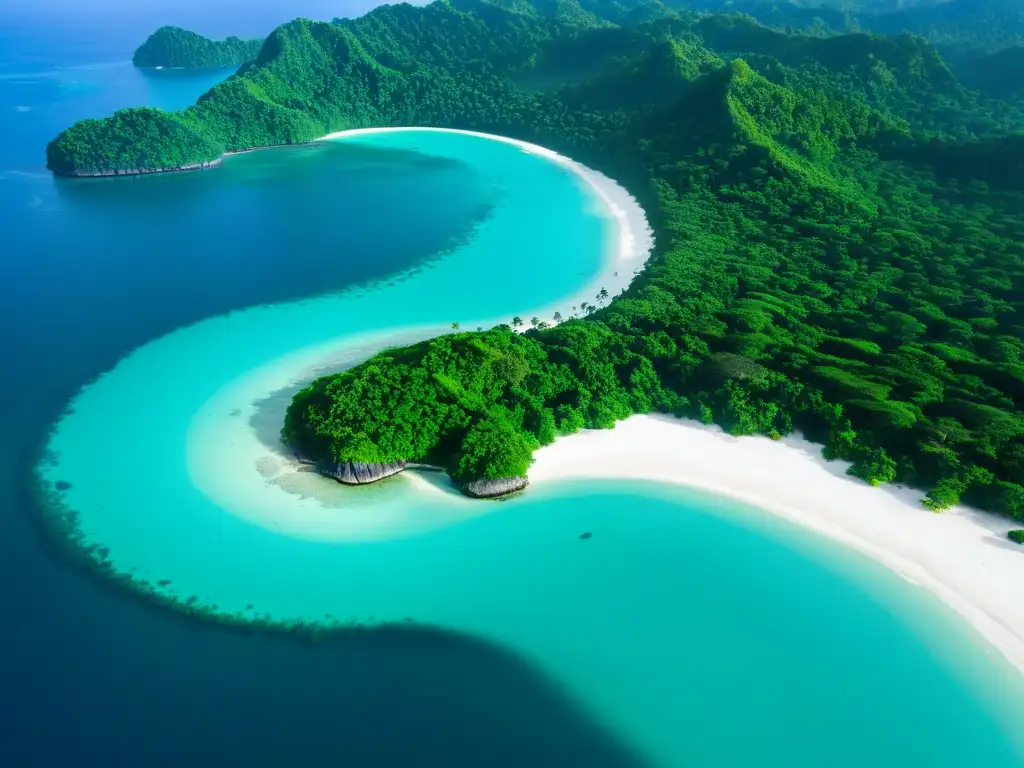 Vista aérea impresionante de playas vírgenes en las islas Andamán y Nicobar, un oasis de lujo en islas asiáticas